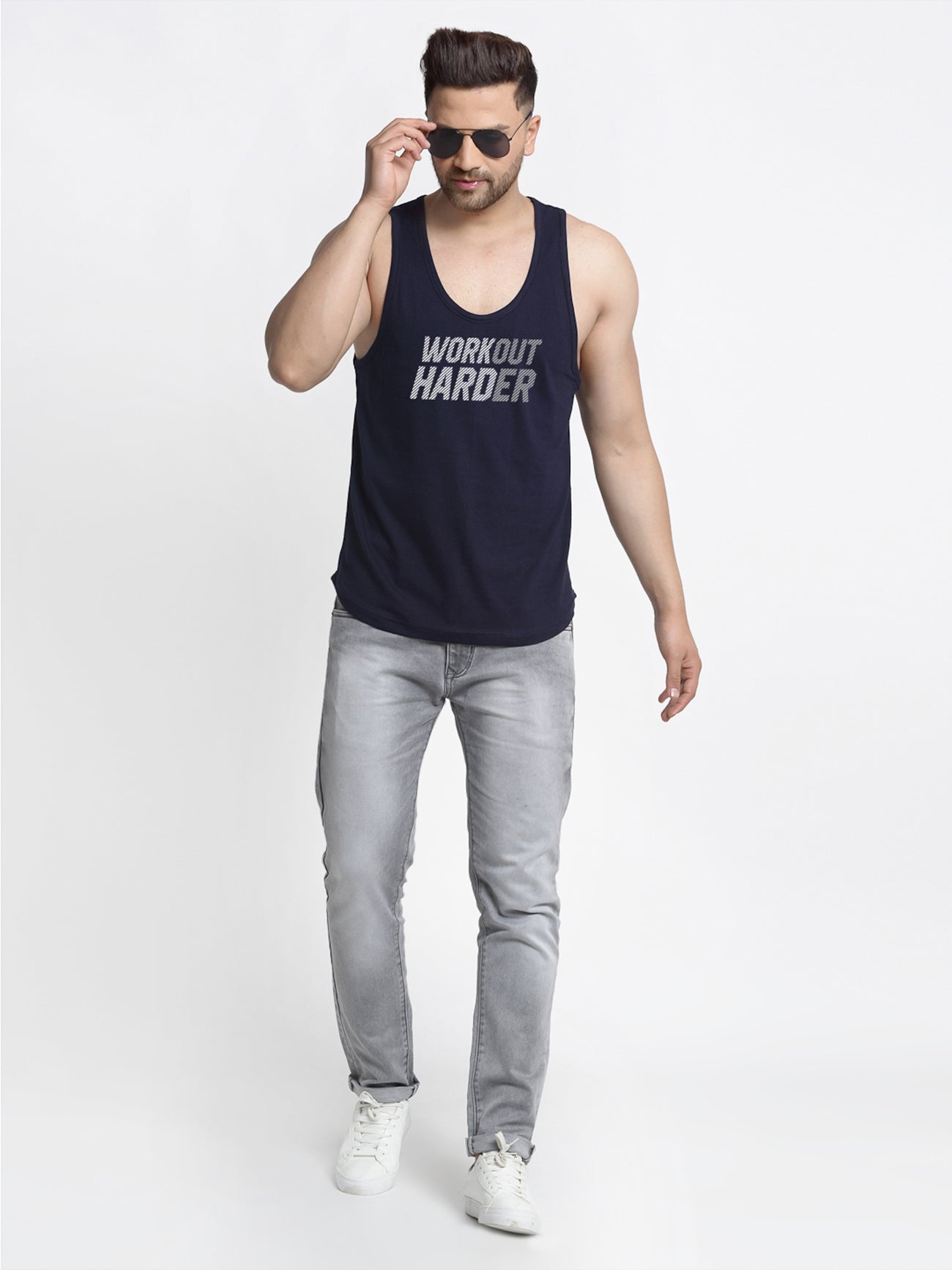 Men Workout Harder Innerwear Gym Vest - Friskers