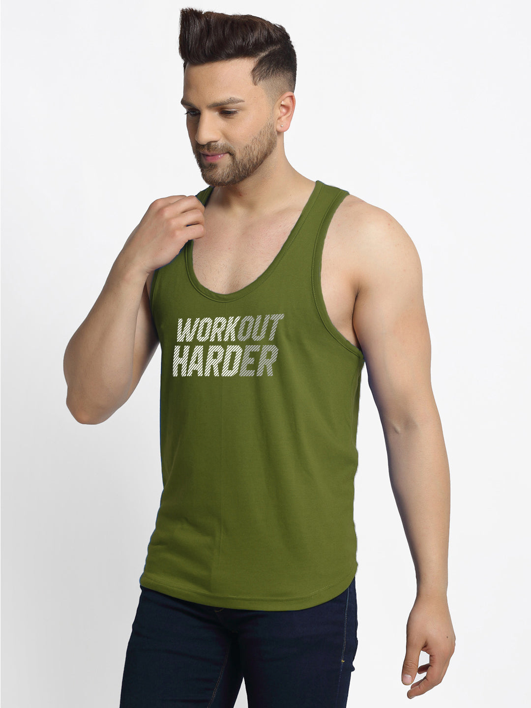 Men Workout Harder Innerwear Gym Vest - Friskers