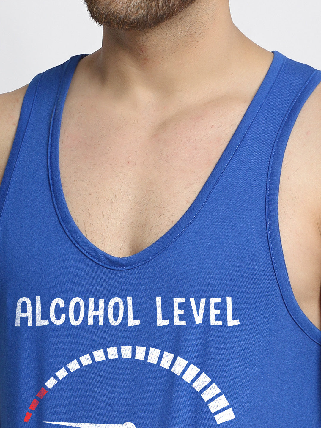 Men Alcohol Level Printed Innerwear Gym Vest - Friskers