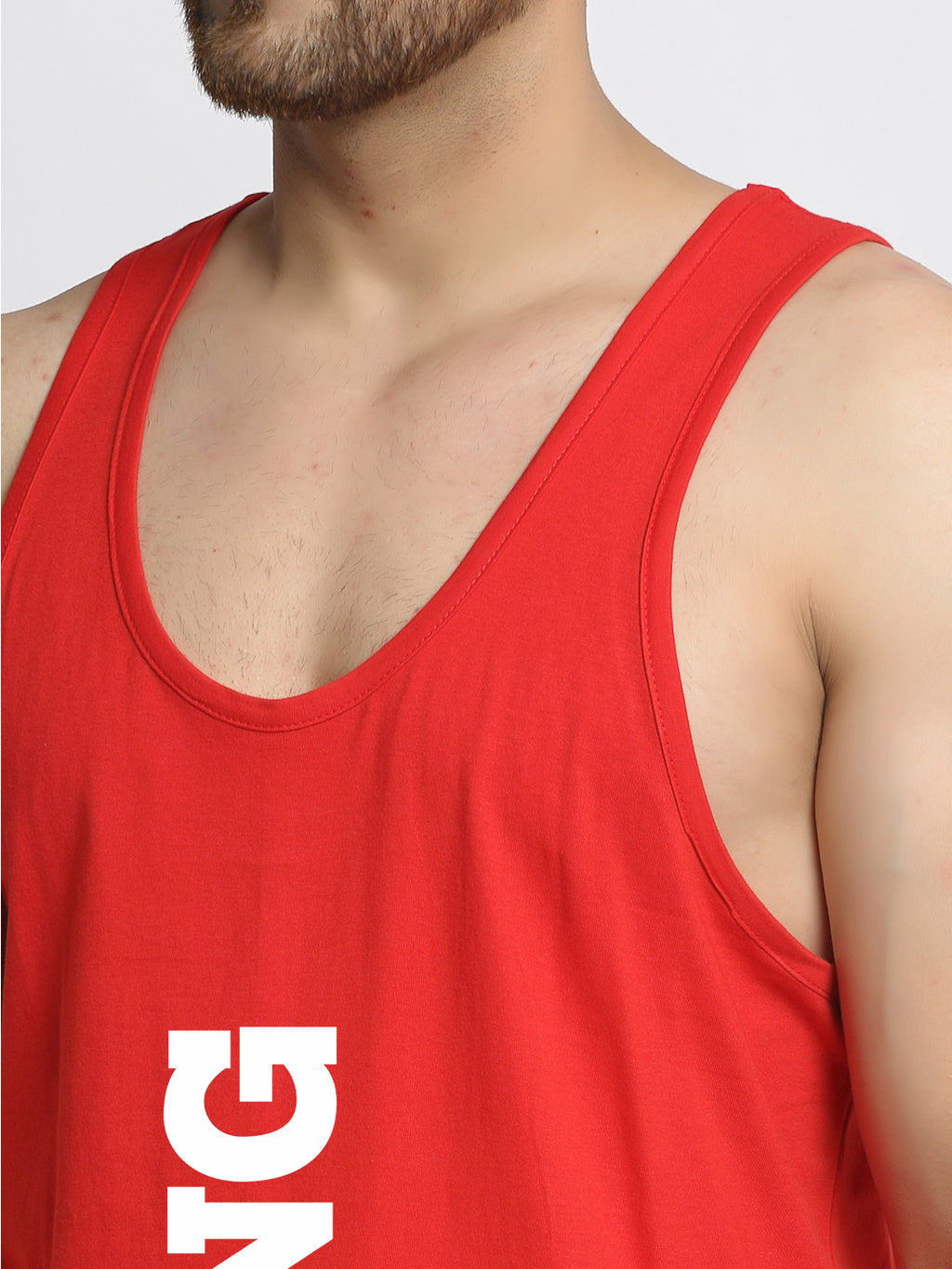 Men Strong Printed Innerwear Gym Vest - Friskers