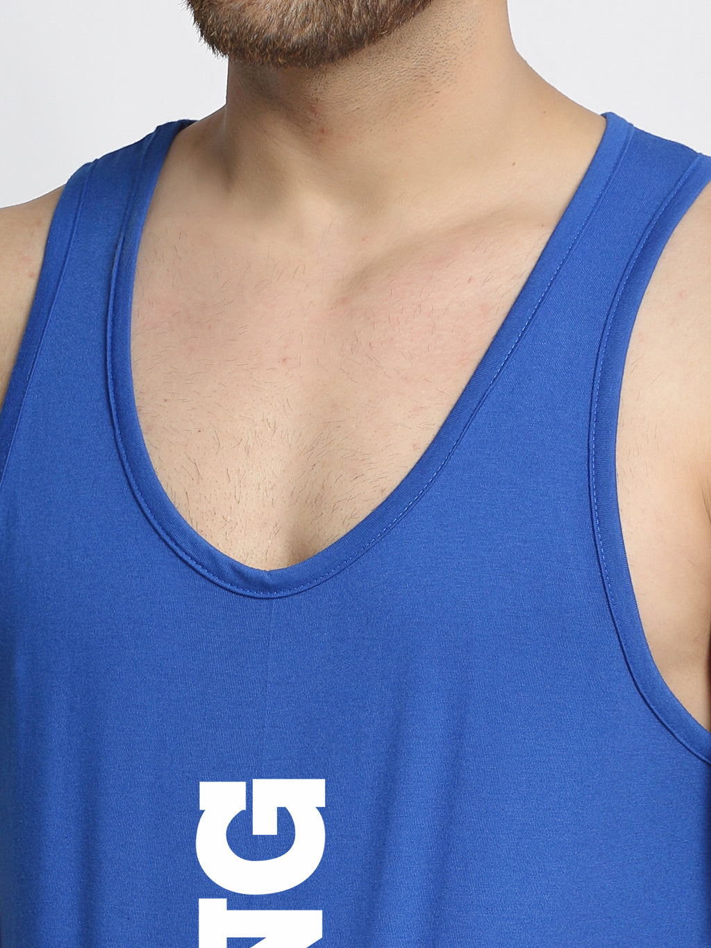 Men Strong Printed Innerwear Gym Vest - Friskers