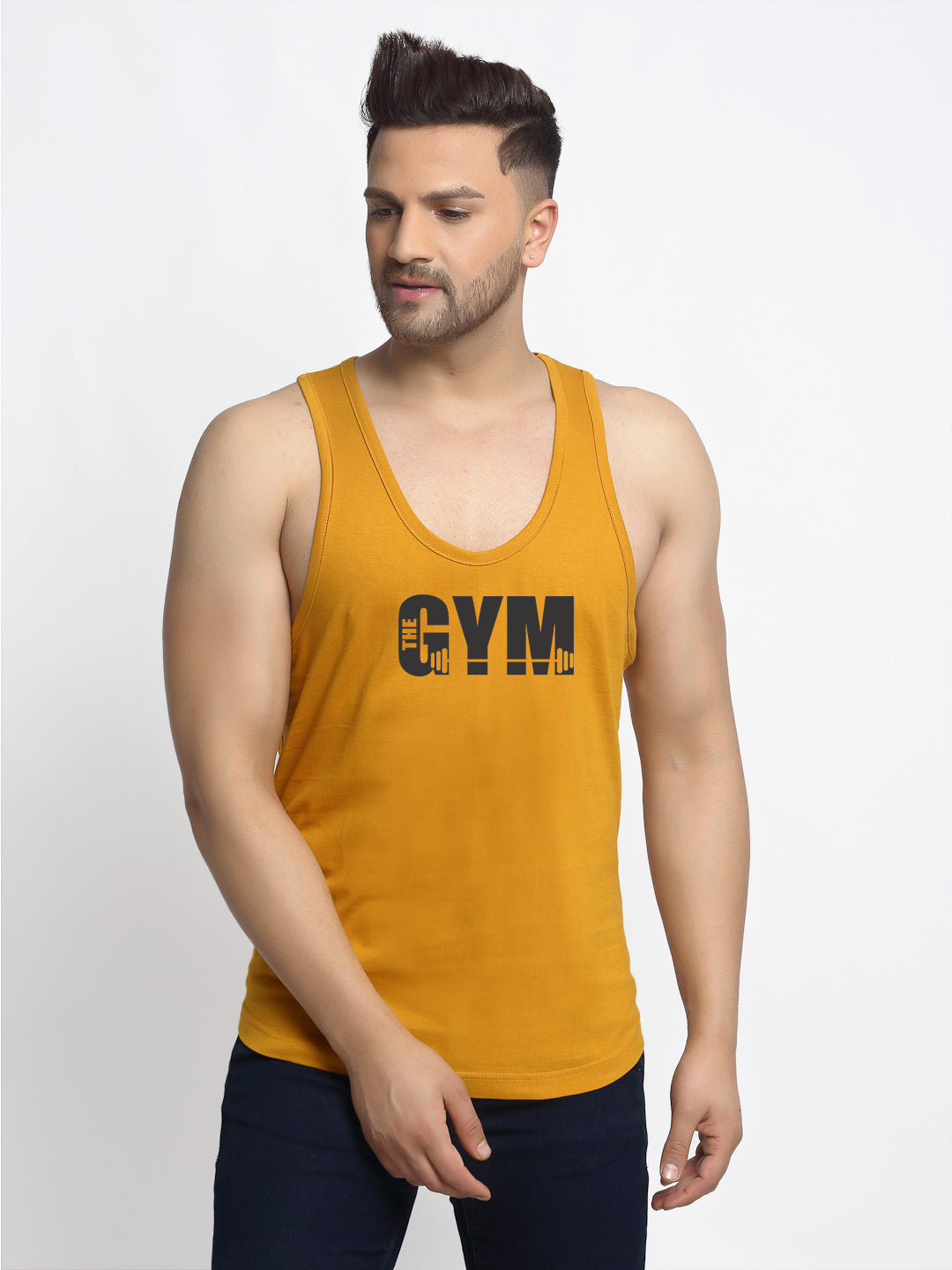 Men GYM Printed Innerwear Gym Vest - Friskers
