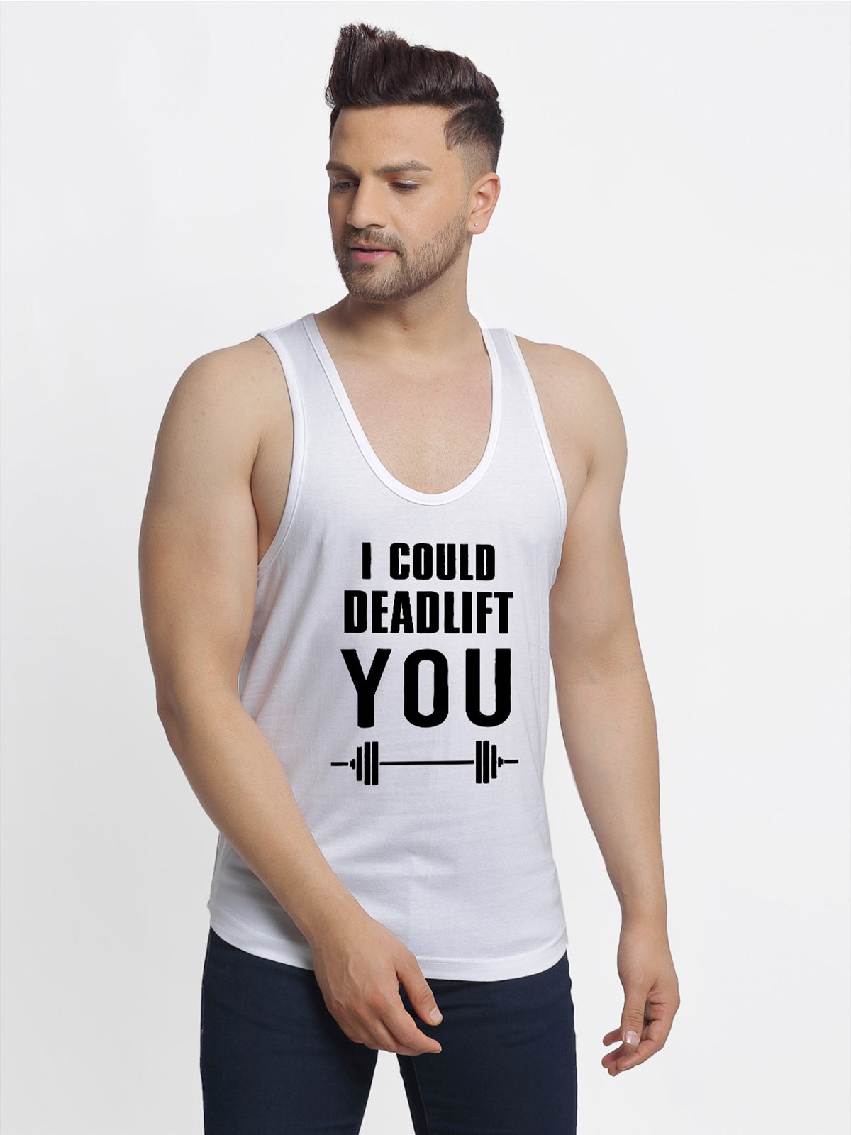I Could Be Lift You Printed Innerwear Gym Vest - Friskers