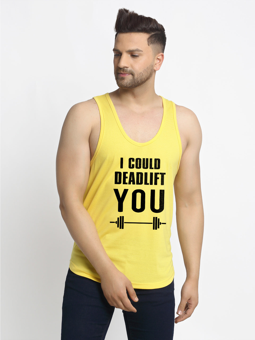 I Could Be Lift You Printed Innerwear Gym Vest - Friskers
