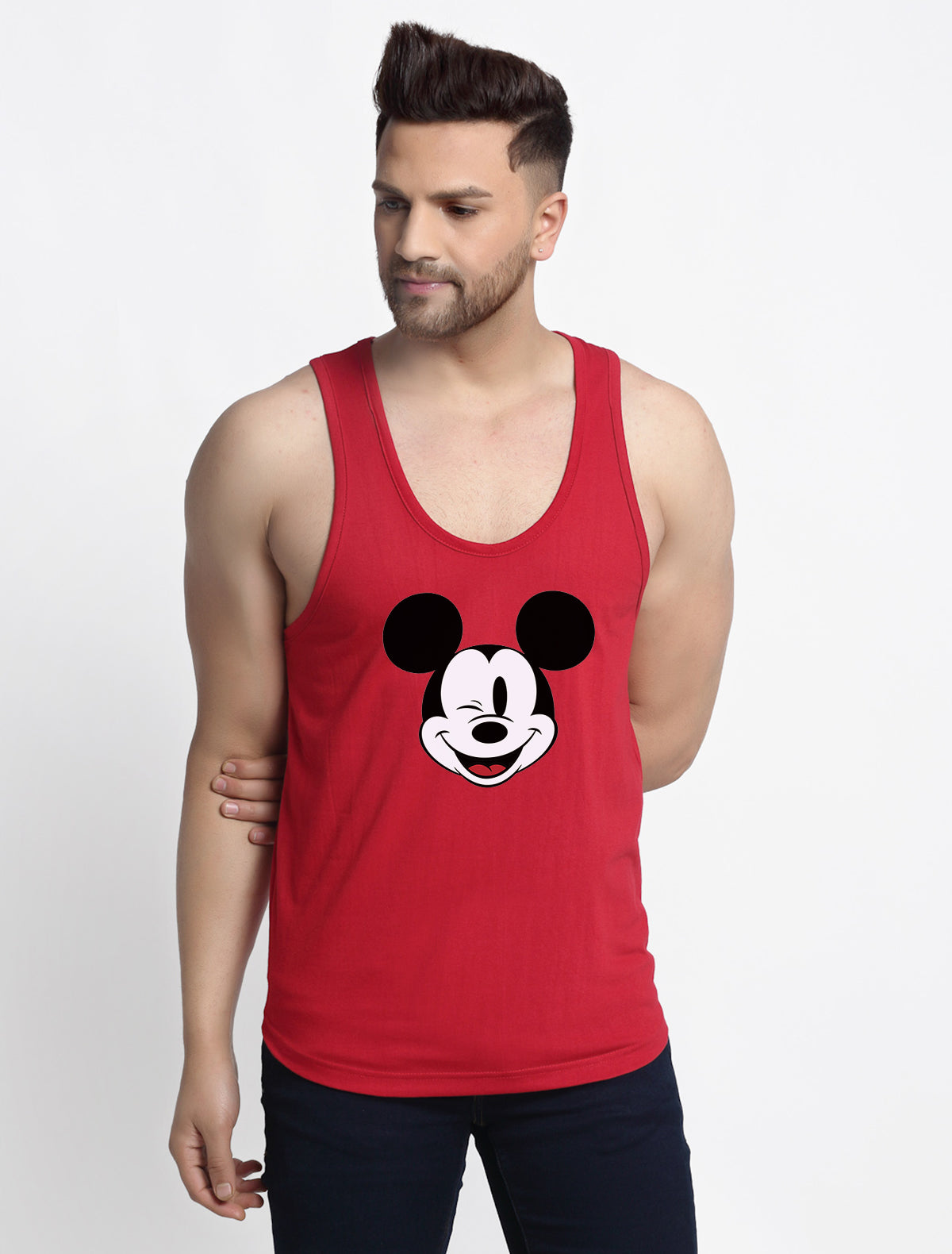 Micky Mouse Printed Innerwear Gym Vest - Friskers