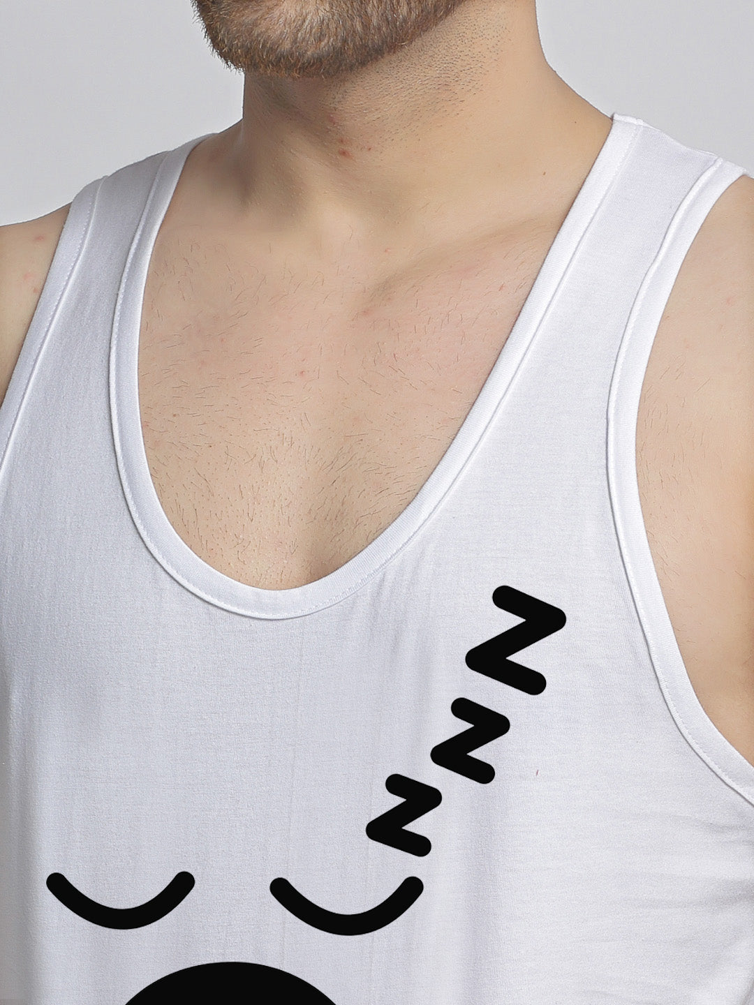 Sleepy Printed Airy Sleeveless Innerwear Gym Vest - Friskers