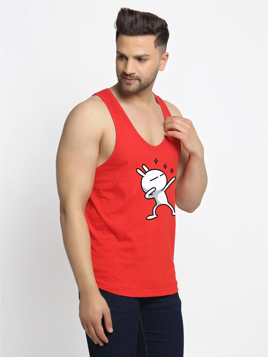 Three Star Printed Airy Sleeveless Innerwear Gym Vest - Friskers