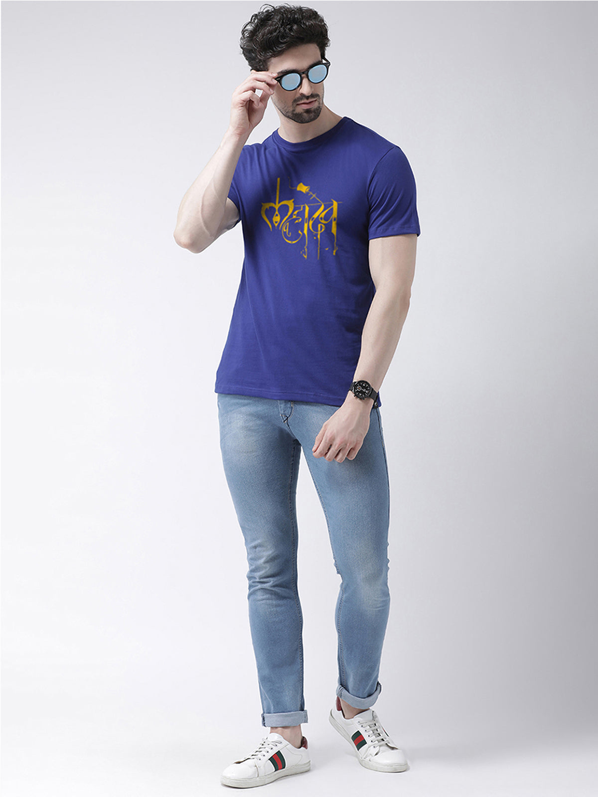 Mahadev Printed Round Neck Clearance T-shirt - Friskers