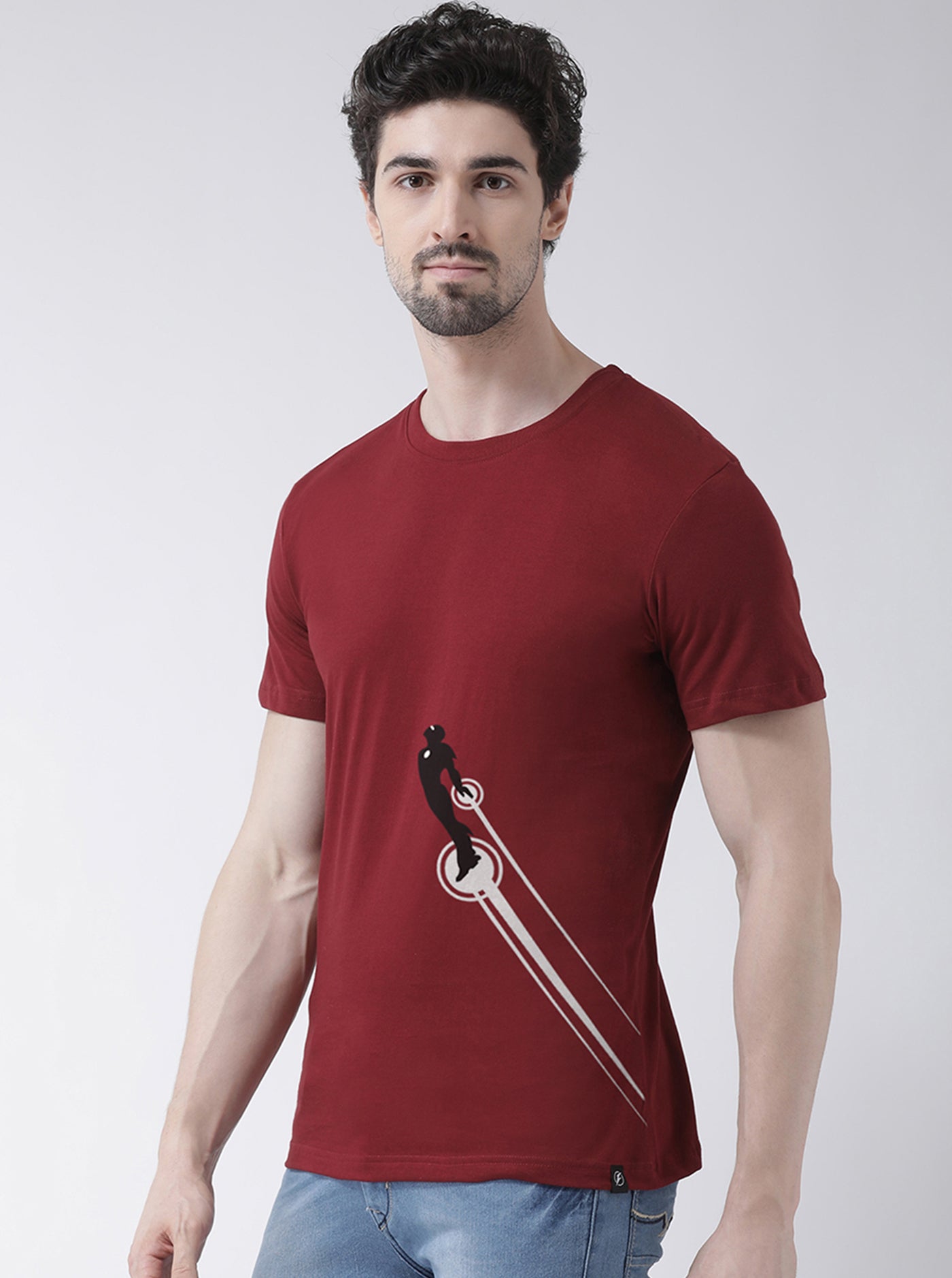 Iron Man Printed Round Neck T-Shirt - Friskers
