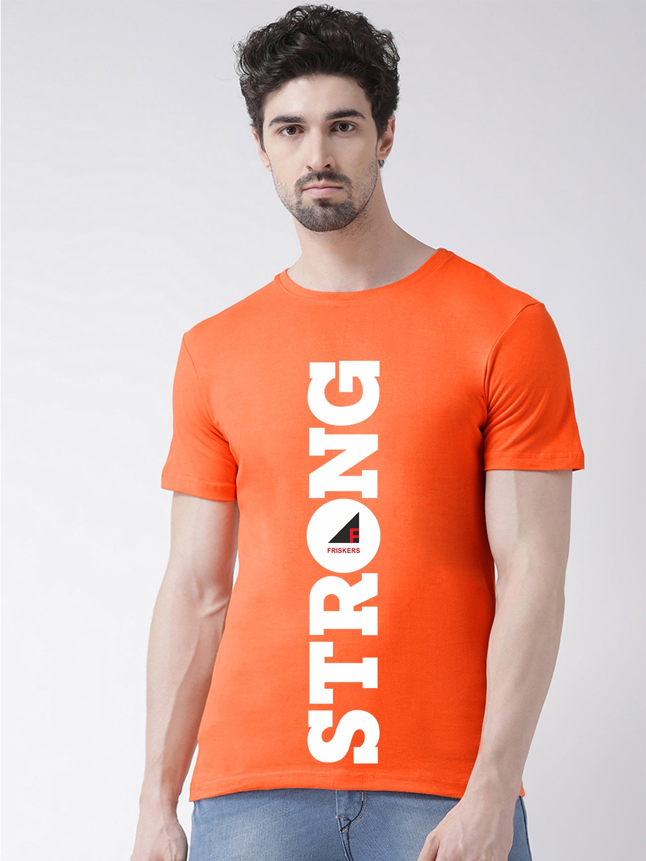 Mens Strong Printed Round Neck Clearence T-shirt - Friskers