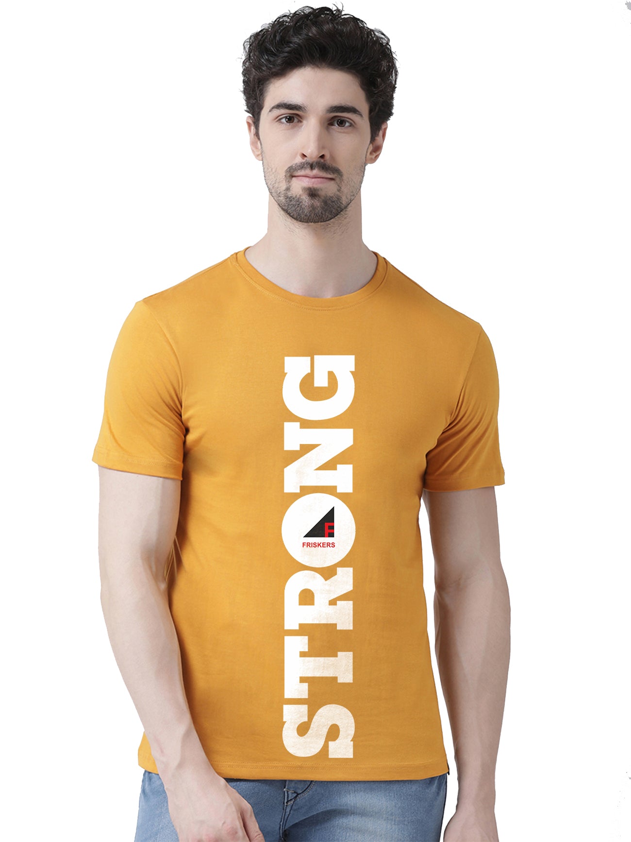 Mens Strong Printed Round Neck Clearence T-shirt - Friskers