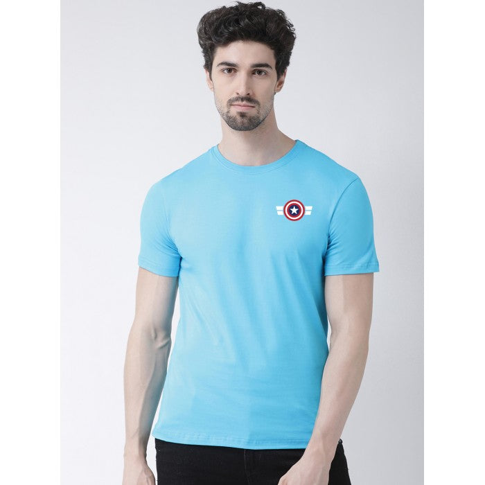 Captain America Printed Round Neck T-shirt - Friskers