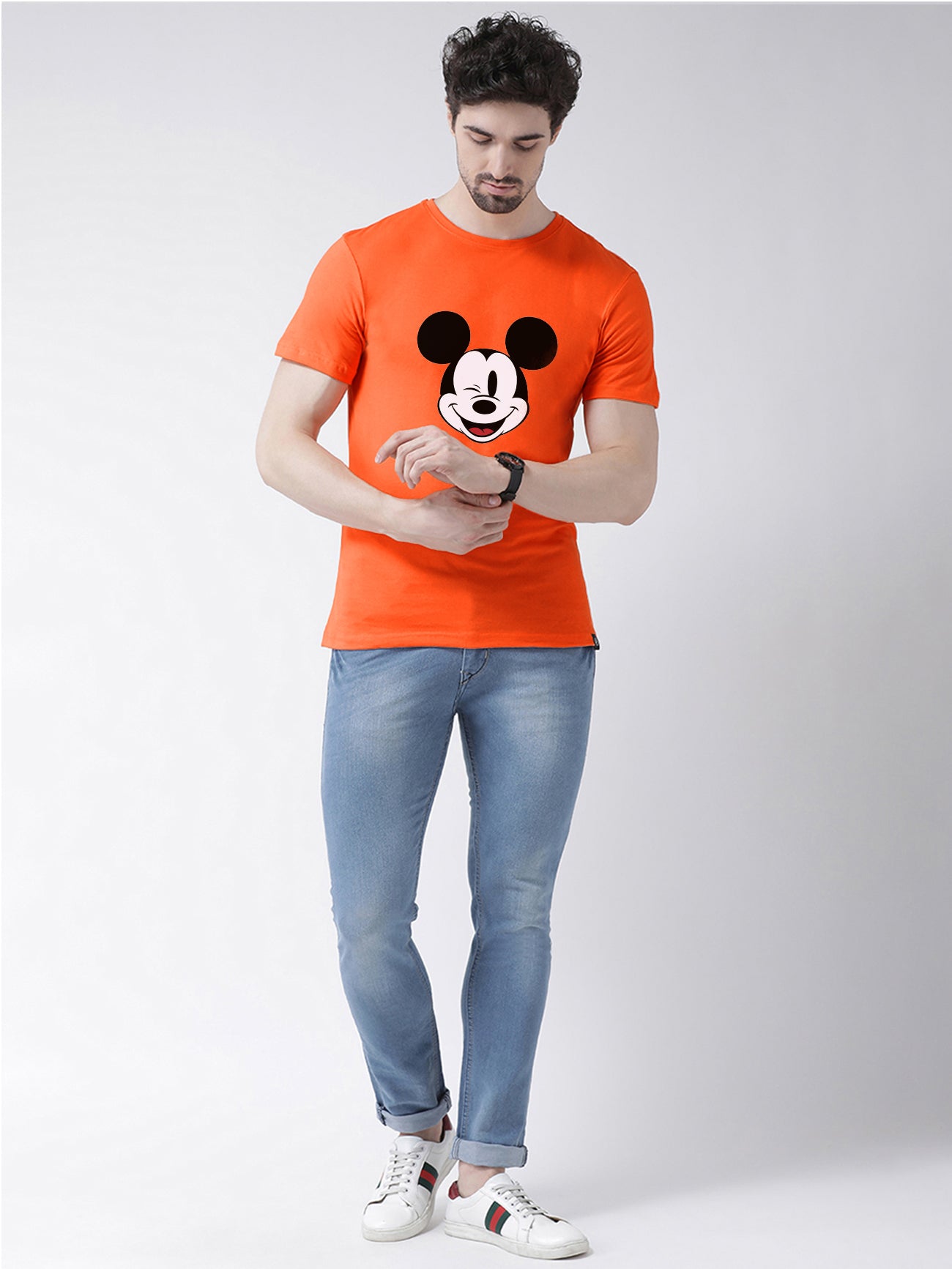 Micky Mouse Printed Round Neck Clearence T-shirt - Friskers