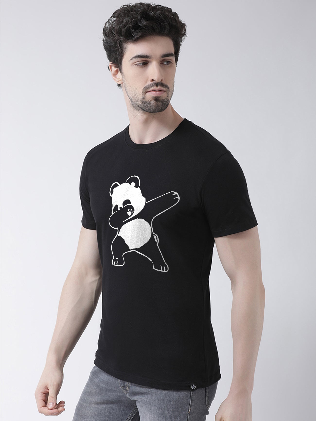 Panda Printed Clearence Round Neck T-shirt - Friskers
