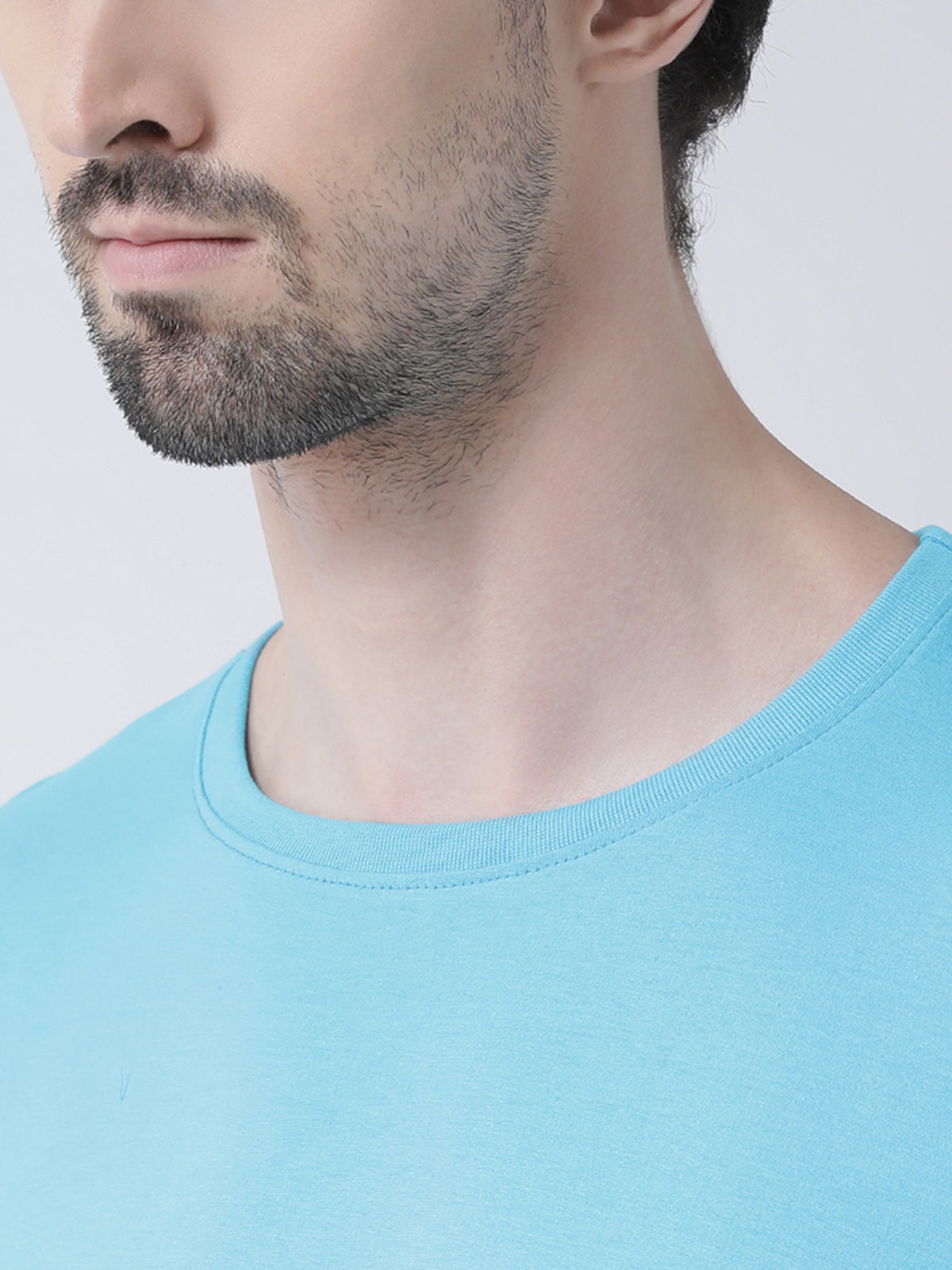 Men Solid Round Neck Full Sleeve T-shirt - Friskers